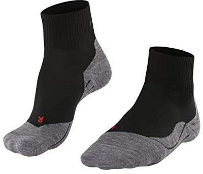 FALKE Herren Wandersocken TK5 Wander Short M Sso Wolle Funktionsmaterial antiblasen dünn 1 Paar, Schwarz Black-Mix 3010, 42-43