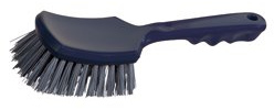 Spülbürste Haug Stielbürste mit kurzem Griff hart grau blau METAL DETECT PREMIUM, geeignet nach HACCP & lebensmittelecht