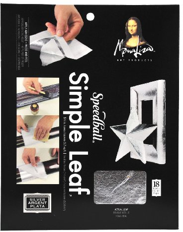 Speedball 10031 Mona Lisa Silver Simple Leaf For Metal Leafing Projects, 5-1/2 x 5-1/2 Inches - 18 Pack