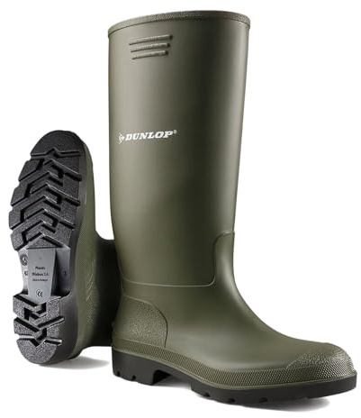 Dunlop Mens Green Waterproof Wellington Boots UK 10