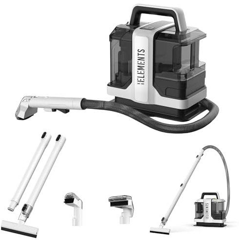 KB ELEMENTS Nettoyeur de tissus d'ameublement, aspirateur de tapis, nettoyeur de canapé, nettoyeur de taches, nettoyeur de vitres, 750 W, pour voitures, animaux, canapés, tapis, fenêtres, meubles