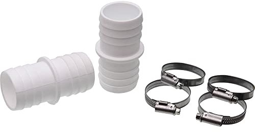 Schlauchverbinder Ø 32mm auf 38mm, 2 er Pack inkl. Schlauchklemmen 2X Tüllen 38/32 mm, 4 Schellen