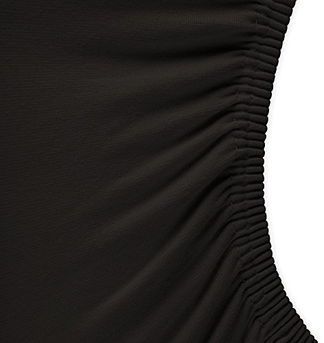 aqua-textil Royal Spannbettlaken Boxspringbett Wasserbett rund Ø ca. 245 cm schwarz 210g/qm Jersey Mako Baumwolle Elasthan Spannbetttuch
