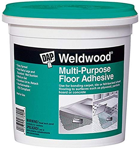 DAP 141 Multi-Purpose Floor Adhesive, 1 Quart, Off-White