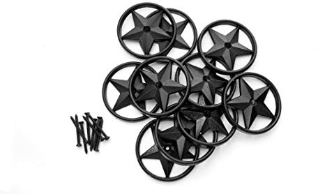 Ozco Building Products 56624 3-3/8-inch Decorative Metal Star (10 per Pack) BLACK|Blacks