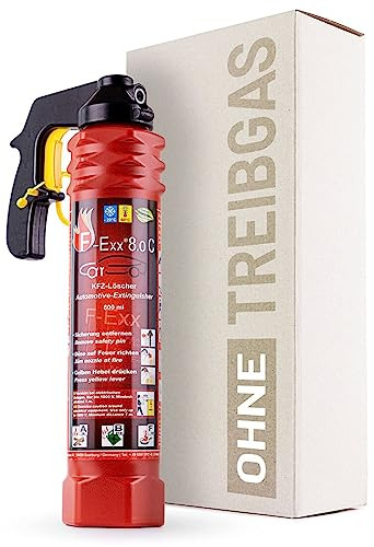 F-Exx 8.0 C - Auto-Schaum-Feuerlöscher ohne Treibgas mit Frostschutz von -20° bis +70° C Made in Germany