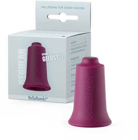 BellaBambi mini solo coppetta per cupping | Coppette in silicone compatibile con la pelle | Ideale per beauty peeling sport & massaggio in caso di tensione | Made in Germany | Intensità Regular - Mora