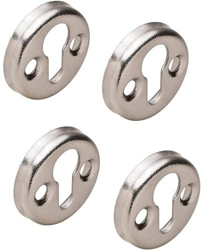 Gedotec Connecteur Invisible | Taquet à Fixer en Acier Ø 30mm | Paquet de 4 | Support d'Accroche Amovible Circulaire pour Meuble, Lit, Literie, Cadre, Sommier, Canapé