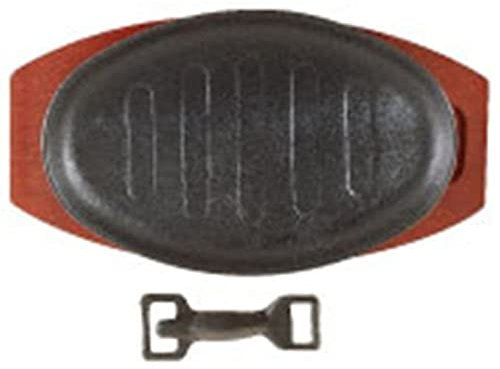 GenWare D2098 Lockhart Cast Iron Oval Sizzle Platter, 28cm X 21cm