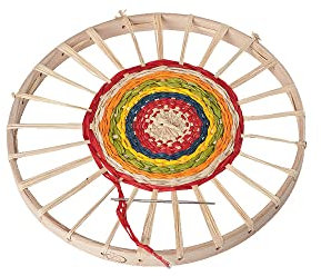 Allgäuer Webrahmen, Ø 21 cm, Kids, Traditionell, Weben, Holz, Faltbar: Nein