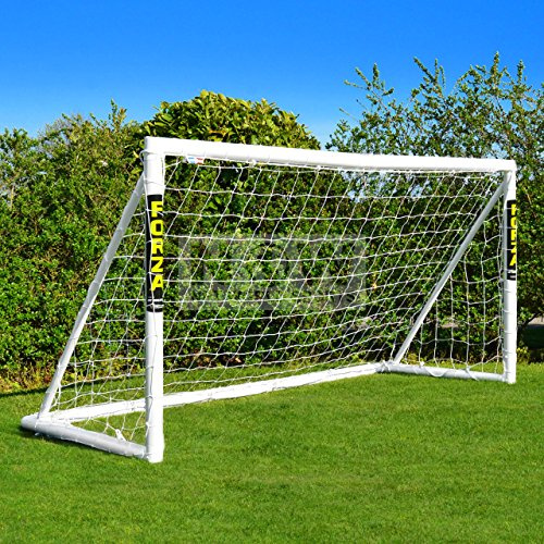FORZA 2,4m x 1,2m But de Football PVC Imperméable avec Système de ‘Verrouillage’ (Mur de Tir, Sac de Transport & Ballon en Option) (But Seul)