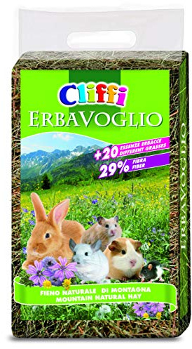 Cliffi Erbavoglio Fieno di Montagna Naturale per Conigli e Piccoli Roditori - Pacchetto di 6 x 1 Kg Pezzi