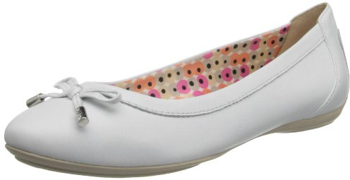 Geox Mädchen D Charlene Geschlossene Ballerinas, Weiß C1000white, 35 EU