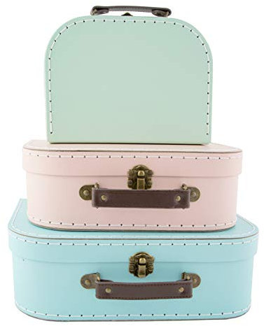 Sass and Belle Koffer / Aufbewahrungsboxen, 3 Stück, für Schule, Zuhause, zur Dekoration, verschiedene Designs rose