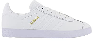 adidas Men's Gazelle Sneaker, White (Ftwr White/ftwr White/gold Met,), 7 UK (40 2/3 EU)