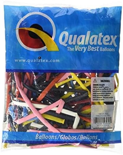 Qualatex 43956 260QTRADNL AST 100CT Modellier- oder Drehballons