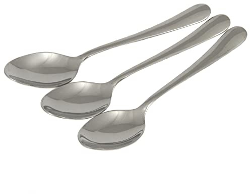 Chef Craft Heavy Duty Teaspoon Set, 6 inches in Length 3 Piece Set, Stainless Steel