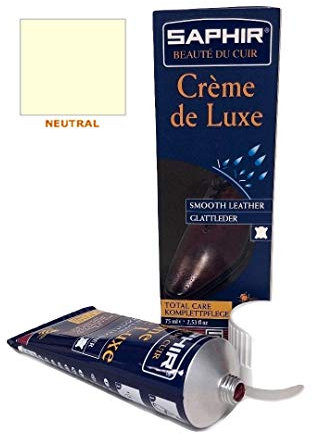 Saphir Crème de Luxe incolore avec Applicateur pour Chaussures, 1 Unité