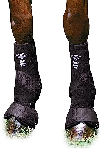 Professional's Choice Equine Smb Combo Front Boot, Pair (Medium, Black)