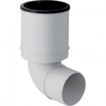 Geberit 390.593.11.1 Silent-PP GTSBL Curva Prolunga per WC, Grigio