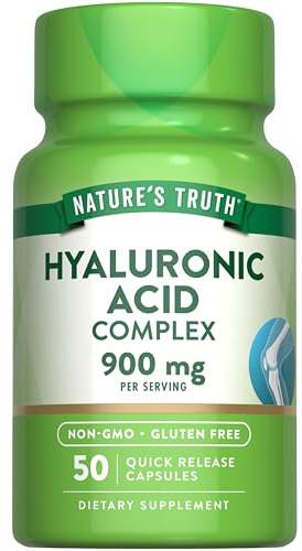 Nature's Truth Hyaluronic Acid with Collagen & MSM | 900mg | 50 Capsules | Non-GMO & Gluten Free Supplement