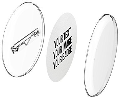 Buttons 30mm selber machen ohne Buttonmaschine (25 Stück) – Ansteckbuttons Set mit Nadel-Pins und A4-Buttonpapier