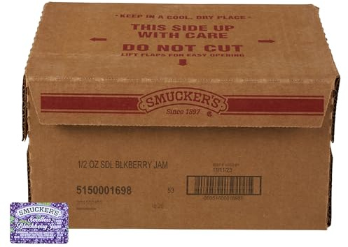 Smucker's Seedless Blackberry Jam, Portion Control, 0.5 Ounces