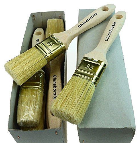 ROTIX-9192 6 x Flachpinsel Lackier-Pinsel 12. Stärke Profi-Qualität 6er-Pack (25 mm) (35 mm)