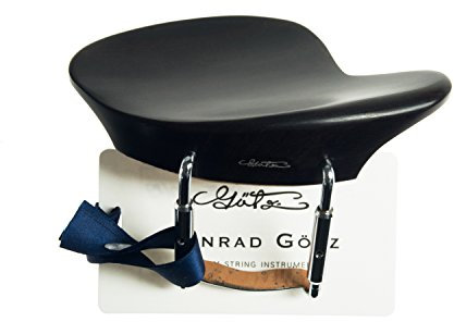 Conrad Götz ZK-4253 Hamburg Kinnhalter für Violine 4/4, Ebenholz, 25mm x 106mm x 53mm