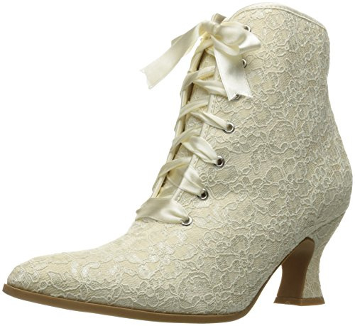 Ellie Shoes Women's 253-Elizabeth Ankle Bootie, White, 9 M US