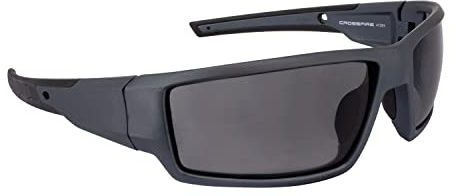 Radians® Crossfire® 41291 Cumulus Premium Safety Eyewear - Aluminum Gray Frame - Smoke Lens - Unisex