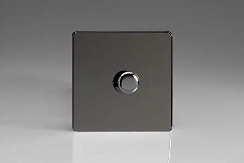 Varilight 1-Gang 2-Way V-Pro Push On/Off Rotary LED Dimmer 1 x 0-120W Iridium