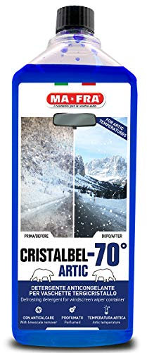Ma-Fra Cristalbel Artic -70°C Liquido Detergente Anticongelante per Vaschette Tergicristallo con Azione Sgrassante, Effetto Anticalcare, Non Congela a Basse Temperature, Formato 1000 ml
