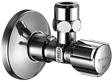 Schell 52760699 7881479 Comfort Soupape de régulation d'angle 1/2 avec limiteur de débit double/ASAG Chromé