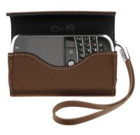 BlackBerry Horizontal Leather Pouch - fundas para teléfonos móviles Negro