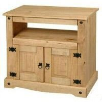 Mercers Furniture Corona Straight TV Unit Solid Pine Living Room