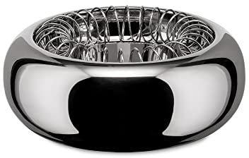 Alessi 7690/16 Aschenbecher aus Edelstahl, 25 x 17.5 x 3 cm, Silber