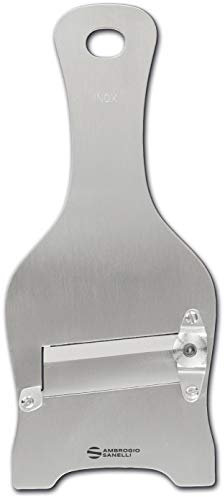 Sanelli Ambrogio Acciaio Ambrogio Sanelli-Affettatartufi in Acciaio Inox, Regolatore di qualità per Un Taglio preciso. Lama Liscia, Inox, Inossidabile, 23.0x9.0x2.5 cm