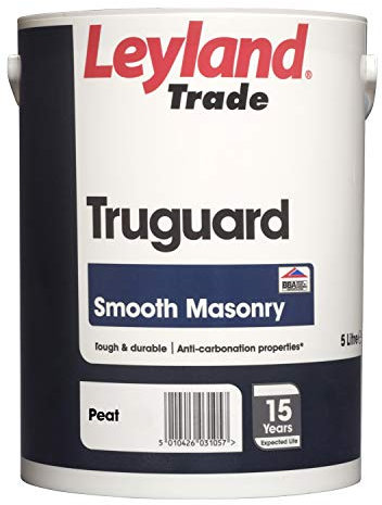 Leyland Trade Truguard Smooth Masonry Paint - Peat 5L