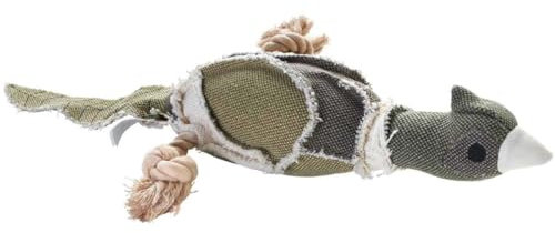 HUNTER CANVAS WILD DUCK Hundespielzeug, Vintage-Style, mit Baumwolle, Quietschspielzeug, Ente, 27 cm