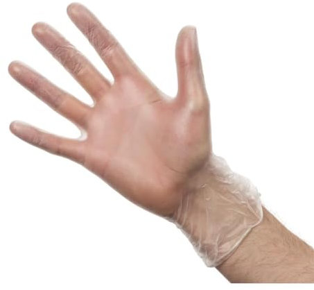 UNIGLOVES Unicare Gants d'examen en Vinyle Transparent - Gants à Usage Multiple, légèrement poudrés, sans Latex - Boîte de 100 Gants, Transparents