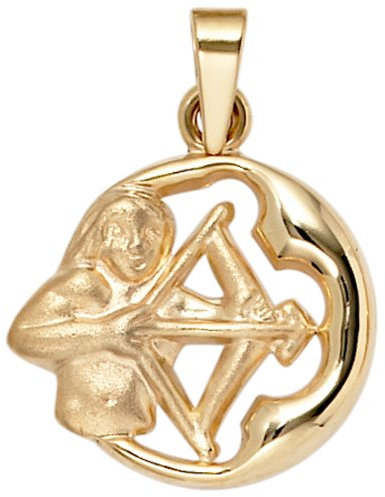 Anhänger Sternzeichen Schütze 375 Gold Gelbgold teilmattiert Horoskop
