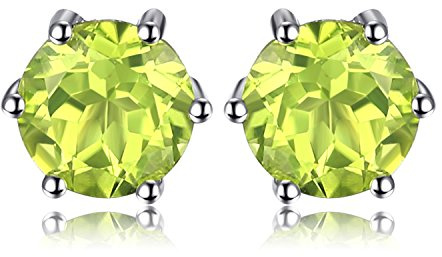 JewelryPalace Runda äkta ädelsten Ametist Citrin Granat Peridot Topaz Stiftörhängen Silver 925 Kvinnor, Smyckeset, örhängen Silver ädelsten Flickor, Stiftörhängen Silver Med Sten Kvinnor Roséguld Guld