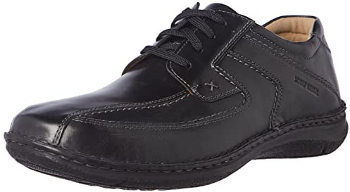 Josef Seibel Anvers 08 Herren Derby Schnürhalbschuhe Komfort Halbschuhe aus Echtleder,Schwarz (600 schwarz) ,39 EU