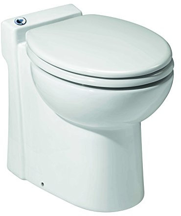 SFA – Sanicompact 54 – WC mit integrierter Abwasserhebeanlage – Modernes Design – Doppelspülsystem Eco+ – Hygienisches Material – Einfache Installation und Wartung – 50 x 37 x 46,5 cm – 550 W