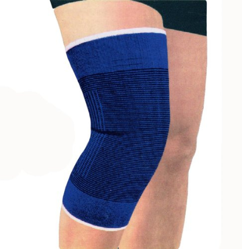 2 x XL Blue Elasticated Knee Patella Supports Protection Brace Guards Stabilizer