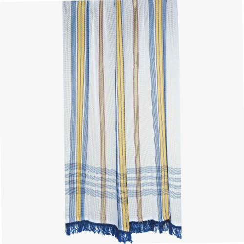 Rideau Marseillais tissé Bleu 225 x 140 cm