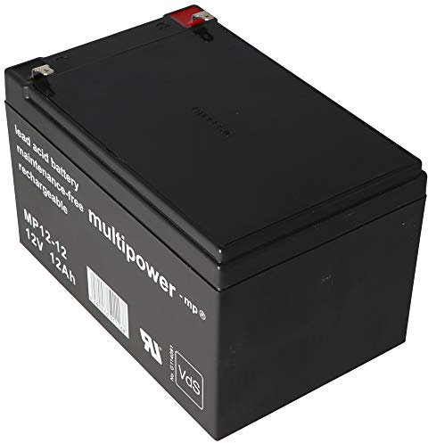 Multipower Bleiakku MP12-12 (12V / 12Ah), wartungsfrei , VDS Zulassung