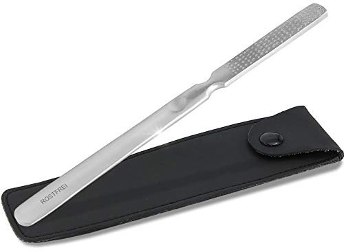 Profi Pediküre Hornhautraspel mit Etui für Fußpflege Hornhautentferner-Raspel