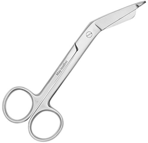 May - Ciseaux à pansement - Ciseau inox a bandage - longuer: 18,8 cm - acier inoxydable